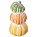 12.4"Hx7"W Artificial Stacking Pumpkin -Orange/Green (Pack of 2) - VZP016-OR/GR
