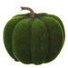 5.5"Hx6"W Artificial Flocking Pumpkin -Green (pack of 6) - VZP063-GR