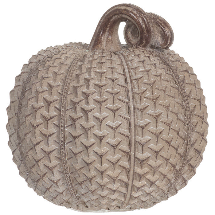 5.5"Hx5"W Artificial Resin Pumpkin -Beige/Brown (Pack of 6) - VZP065-BE/BR