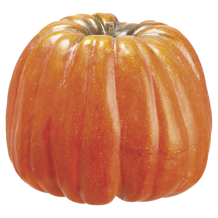 18"Hx22"W Large Artificial Pumpkin -Orange/Green - VZP068-OR/GR