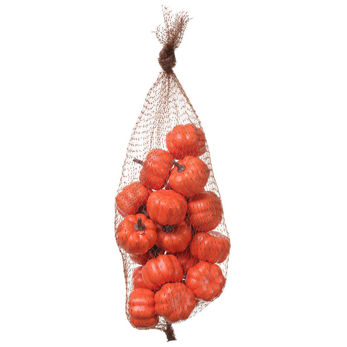 10" Bagged Artificial Pumpkins -Orange (pack of 6) - VZP200-OR