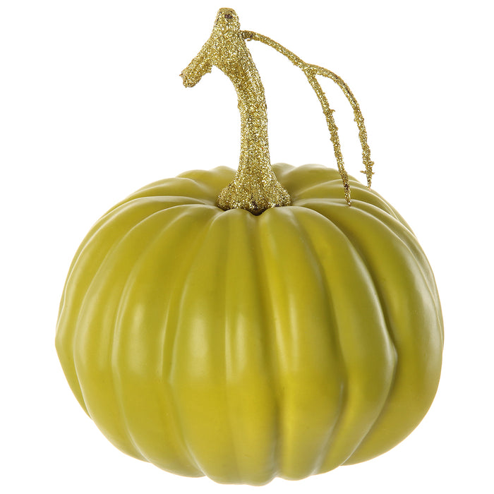6"Hx4"W Artificial Pumpkin -Green (Pack of 12) - VZP284-GR