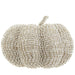 4.5"Hx6"W Artificial Beaded Pumpkin -Silver (Pack of 2) - VZP349-SI