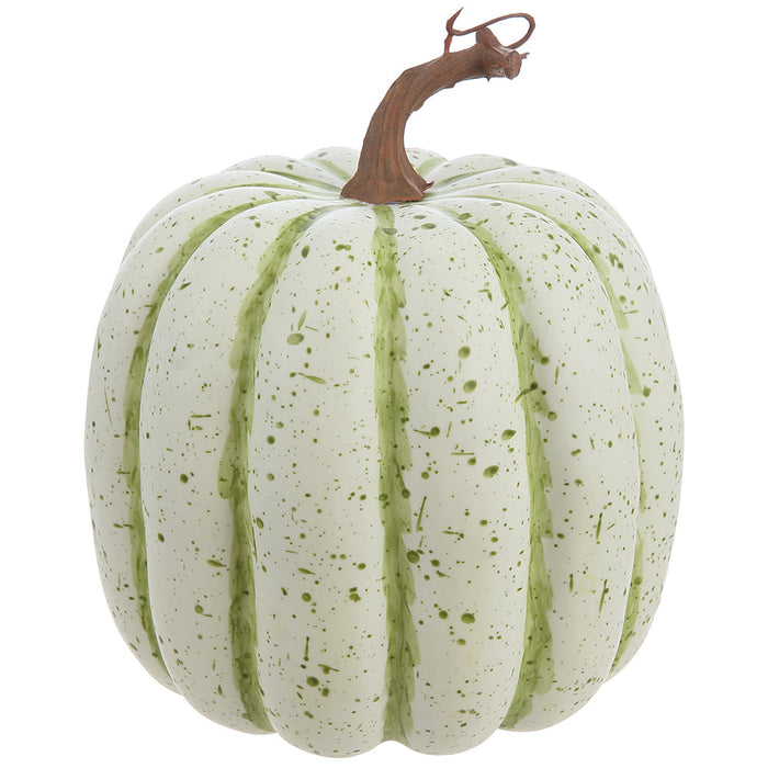 7.5"Hx6.5"W Artificial Pumpkin -Cream/Green (Pack of 6) - VZP356-CR/GR