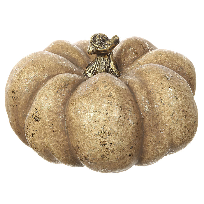 4.75"Hx7.25"W Artificial Pumpkin -Camel (Pack of 2) - VZP382-CA