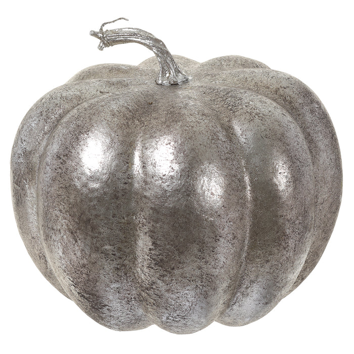 6"Hx7"W Artificial Pumpkin -Platinum (pack of 6) - VZP505-PM