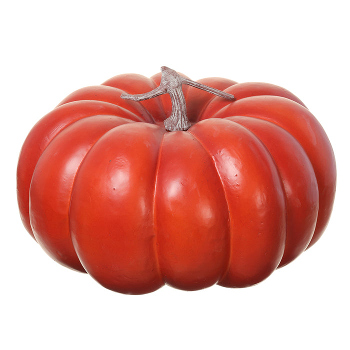 9.5"Hx14.5"W Artificial Pumpkin -Orange/Flame (Pack of 4) - VZP519-OR/FL