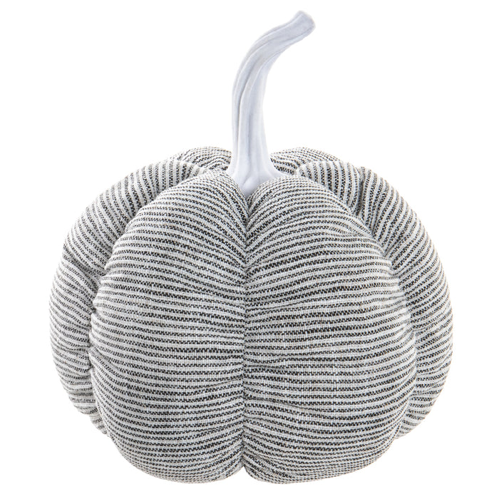 9.8"Hx10.6"W Artificial Pumpkin -Gray/White (Pack of 8) - VZP593-GY/WH