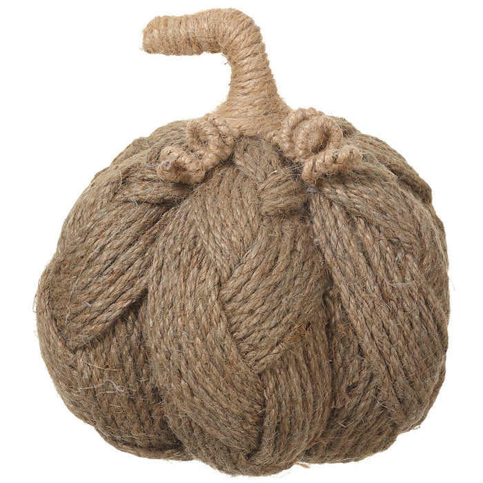 7"Hx7.5"W Artificial Jute Pumpkin -Brown (Pack of 8) - VZP596-BR
