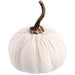 7.25"Hx6"W Velvet Artificial Pumpkin -White (Pack of 6) - VZP600-WH