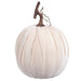 12"Hx8.5"W Velvet Artificial Pumpkin -White (Pack of 4) - VZP602-WH