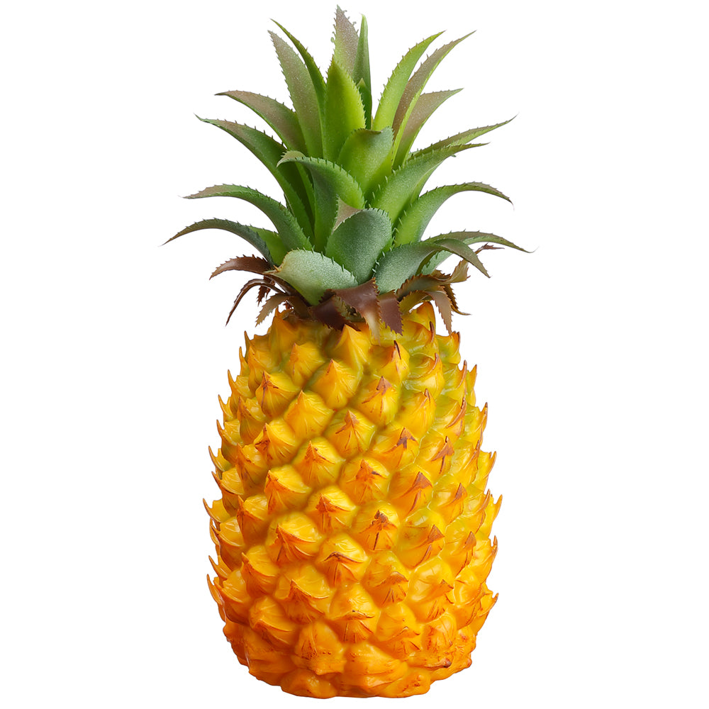 Artificial Medium Pineapple 7-in Plastic Decorative Fruit Yellow Pineapples  Fake