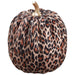 7"Hx5.5"W Leopard Pattern Velvet Artificial Pumpkin -Brown/Beige (Pack of 6) - VZP634-BR/BE