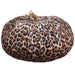 6"Hx8.66"W Leopard Pattern Velvet Artificial Pumpkin -Brown/Beige (Pack of 6) - VZP635-BR/BE