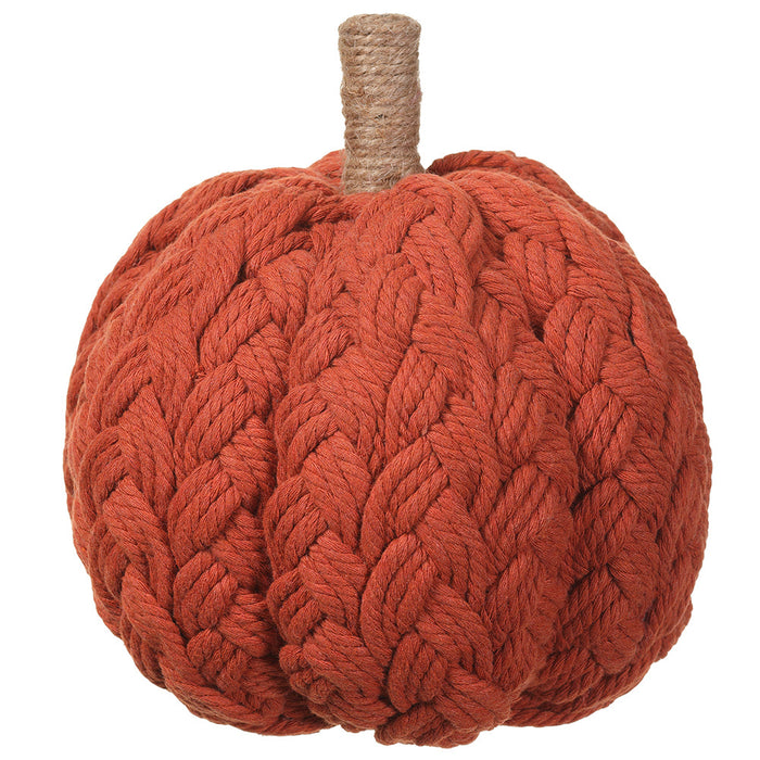 7"Hx6.4"W Linen Jute Artificial Pumpkin -Brick (Pack of 8) - VZP777-TC