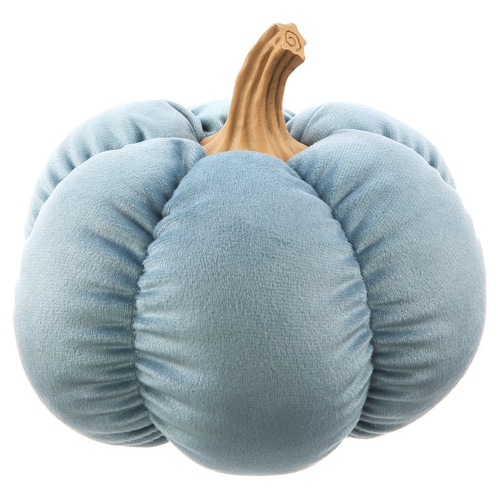 7"Hx7.5"W Artificial Fabric Pumpkin -Blue (Pack of 12) - VZP825-BL