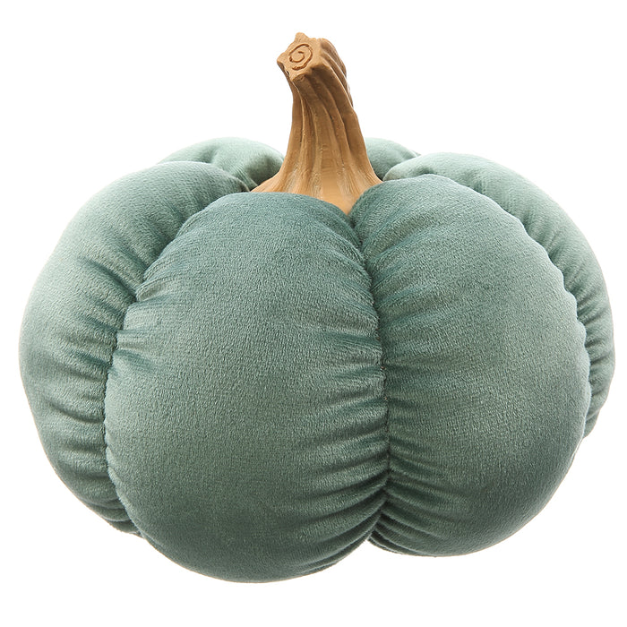 7"Hx7.5"W Artificial Fabric Pumpkin -Teal (Pack of 12) - VZP825-TL