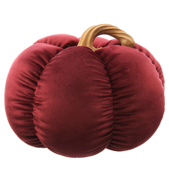 9"Hx11"W Artificial Fabric Pumpkin -Burgundy (Pack of 8) - VZP827-BU