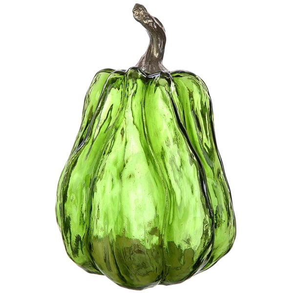 11" Artificial Pumpkin With Battery Operated Light -Green (Pack of 2) - VZP836-GR