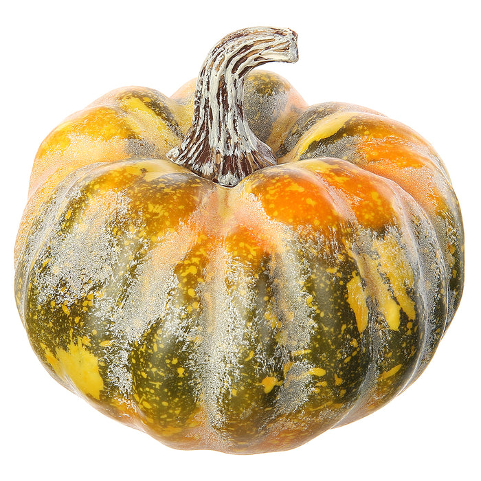 5"Hx5.5"W Artificial Pumpkin -Green/Orange (pack of 6) - VZP905-GR/OR