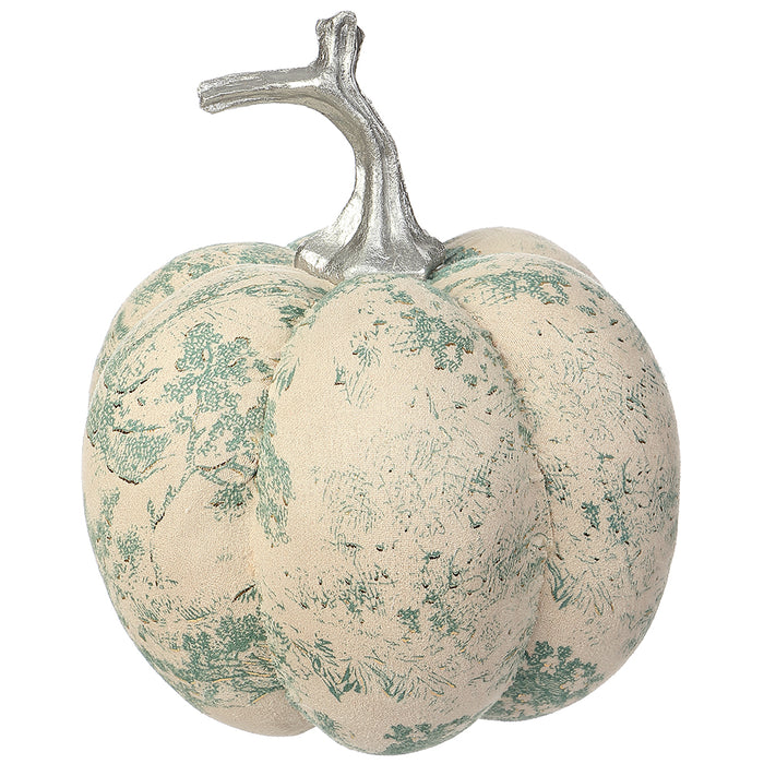 9"Hx7.25"W Artificial Pumpkin -Cream/Green (Pack of 8) - VZP920-CR/GR