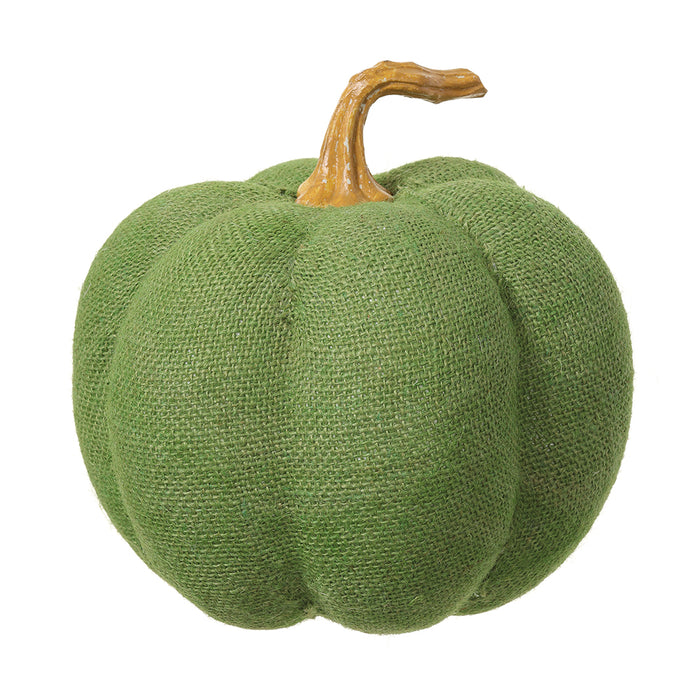 9"Hx7.48"W Artificial Jute Linen Pumpkin -Green (Pack of 8) - VZP925-GR