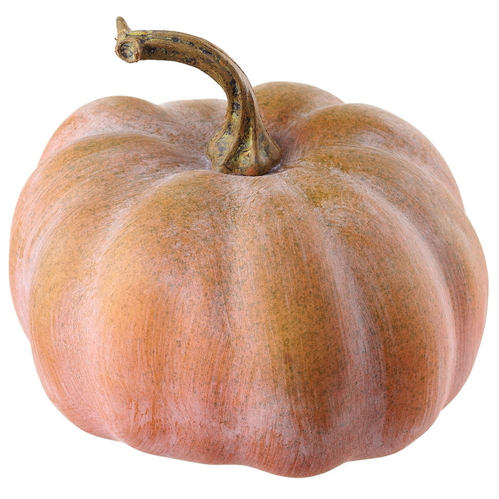 4"Hx4.5"W Artificial Pumpkin -Orange/Green (Pack of 12) - VZP954-OR/GR