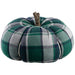 10"Hx17"W Artificial Plaid Pumpkin -2 Tone Green (Pack of 2) - VZP982-GR/TT