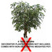 6' CUSTOM MADE UV-Proof Outdoor Artificial Ficus Tree -2,352 Leaves w/Pot -Green - W0153