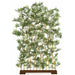 5'10"Hx39.5"W Natural Trunk Silk Bamboo Tree Wall Divider w/Wood Base -Green (pack of 2) - W110010