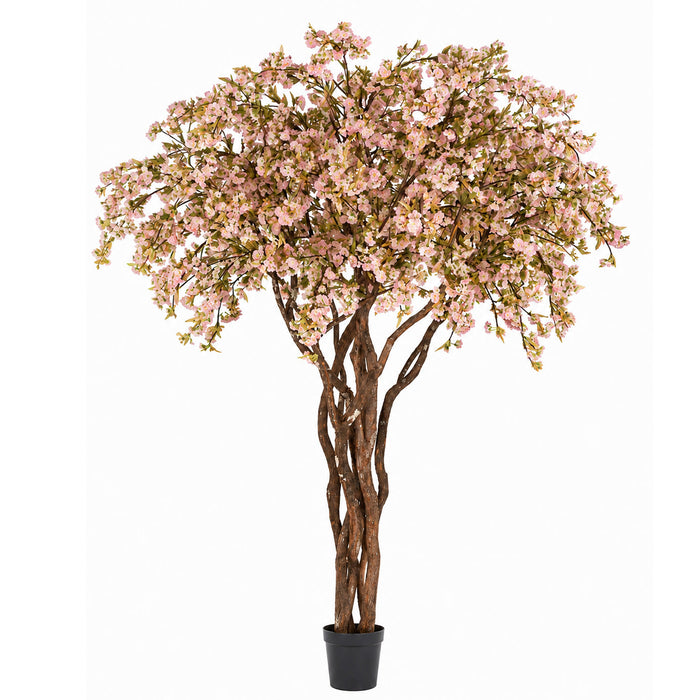8' Cherry Blossom Silk Tree w/Pot -Pink - W150070