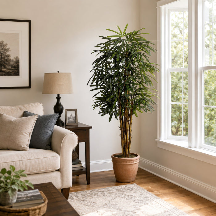 5' IFR Rhapis Artificial Palm Tree w/Pot -Green - WR1540