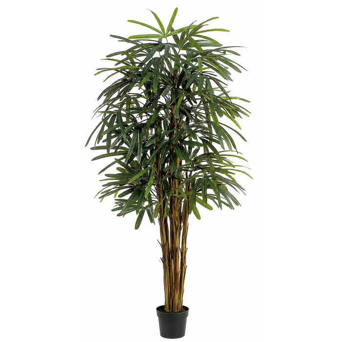 5' Rhapis Artificial Palm Tree w/Pot -Green - W1540
