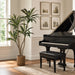 5' Cordyline Silk Plant w/Pot -Green/Cream - W170020