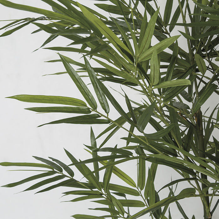 5' Natural Green Trunk Silk Royal Bamboo Tree w/Pot -Green - W170055