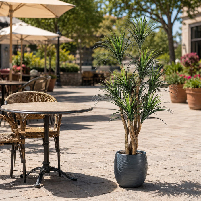 5' Custom-Made Outdoor UV-Proof Artificial Dracaena Tree w/Pot -Green - W1800
