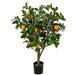 3' Artificial Orange Fruit Tree w/Plastic Pot -Orange/Green - W200060