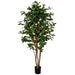6' Artificial Lemon Fruit Tree w/Plastic Pot -Orange/Green - W200070