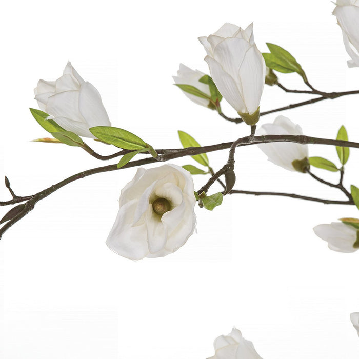 6'7" Magnolia Blossom Flower Silk Tree w/Pot -White/Cream - W200145