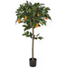4'6" Artificial Orange Fruiting Topiary Tree w/Plastic Pot -Orange/Green - W2330
