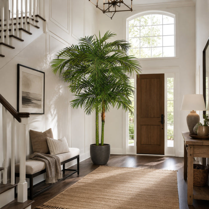 10' Areca Silk Palm Tree w/Pot -Green - W2691
