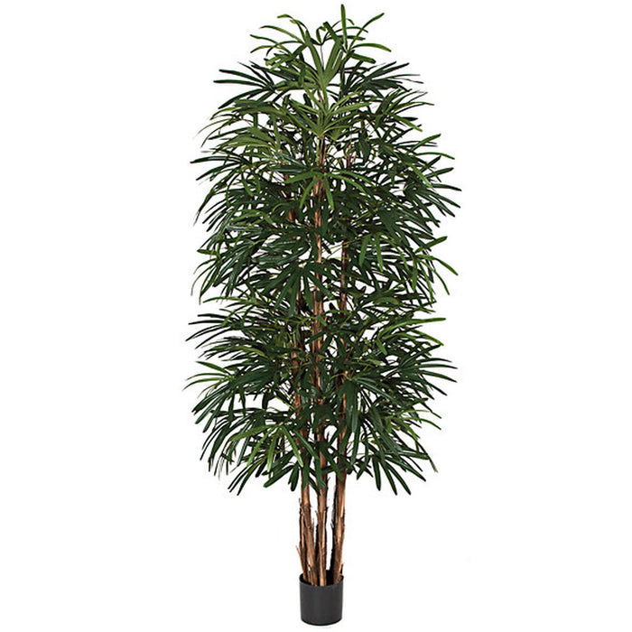 8' Rhapis Artificial Palm Tree w/Pot -Green - W60268