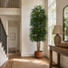 9' Rhapis Artificial Palm Tree w/Pot -Green - W60269