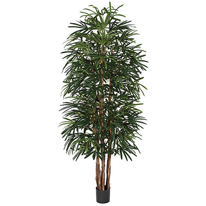 9' Rhapis Artificial Palm Tree w/Pot -Green - W60269