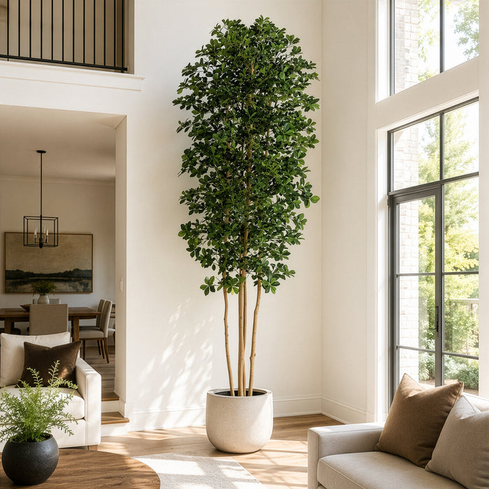 10' Silk Black Olive Tree w/Pot -Green - W60275