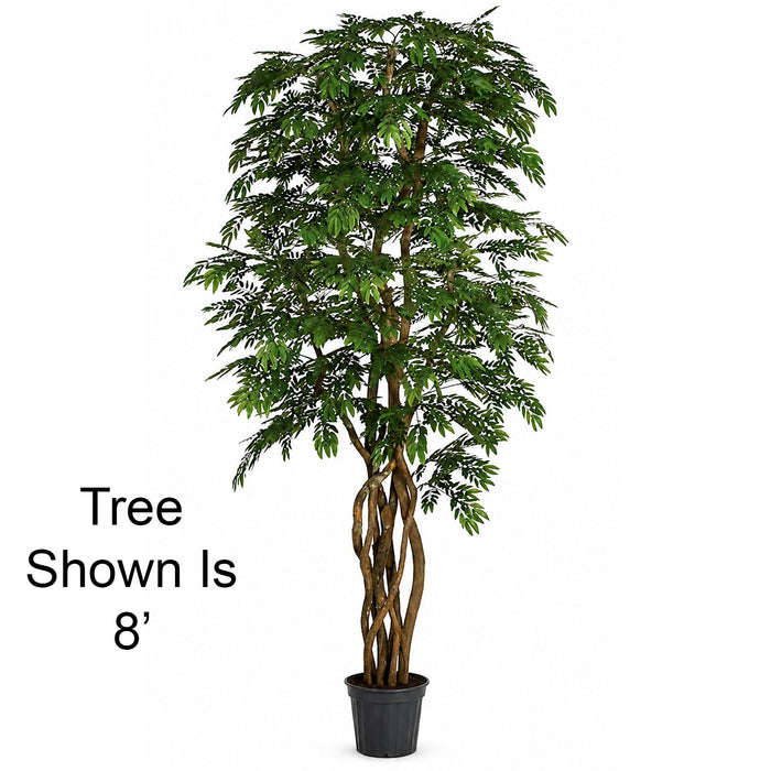6' Custom-Made Locust Artificial Tree w/Pot -8,190 Leaves -Green - W70406