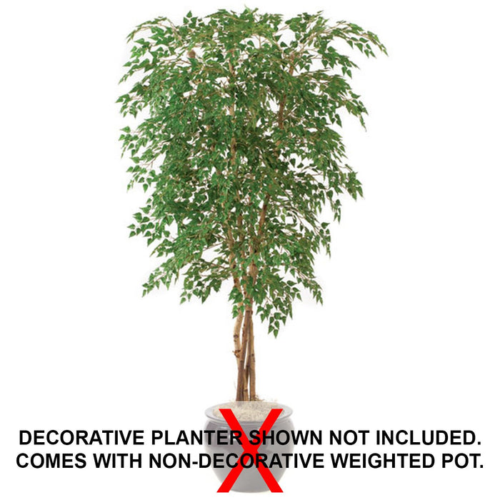 7' CUSTOM MADE Silver Birch Artificial Tree w/Pot -3,744 Leaves -Green - W817