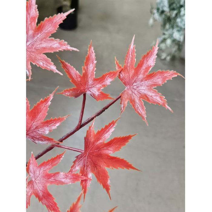 6' Custom-Made Outdoor UV-Proof Artificial Japanese Maple Tree w/Pot -Burgundy - W1000B