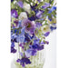 47"Hx39"W Sweet Pea & Ranunculus Silk Flower Arrangement w/Ribbed Glass Vase -Purple/Violet - WF0683-PU/VI