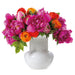 15"Hx19"W Mixed Ranunculus & Peony Silk Flower Arrangement w/Ceramic Vase -Mixed Colors - WF0740-MX
